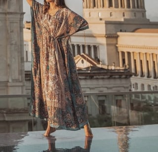 PAX PHILOMENA Swansong Maxi Caftan Dress