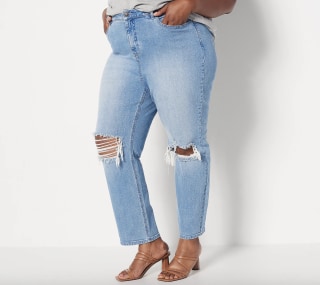 Girl With Curves Regular High Waisted Girlfriend Jean
