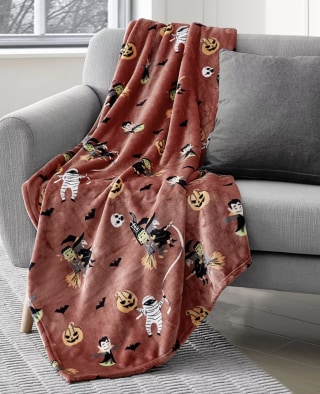 Lacourte Monster Mash Halloween Plush Throw