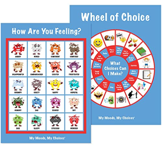 "How are You Feeling?" and "Wheel of Choice" Posters; 20 Different Moods/Emotions; Educational/Learning Tool; Includes 2 Posters