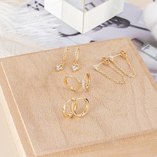 Ferier Hoop Huggie Earrings Set