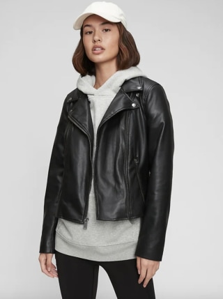 Faux Leather Moto Jacket