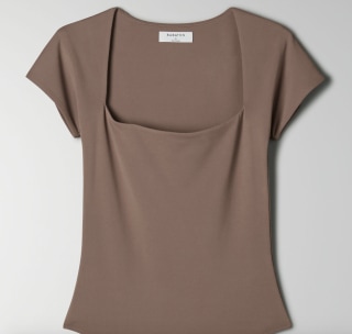 Aritzia Contour Straight Neck Bodysuit