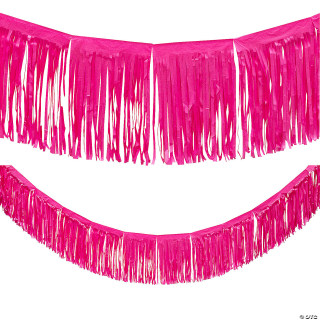 Oriental Trading Hot Pink Tissue Fringe Garland