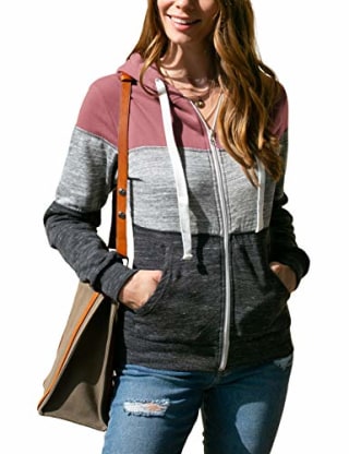 Doublju Lightweight Thin Zip-Up Hoodie