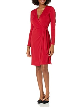 Lark &amp; Ro Signature Long Sleeve Wrap Dress