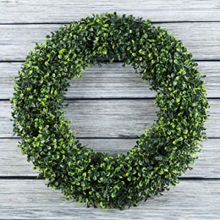 Pure Garden Artificial Boxwood Wreath