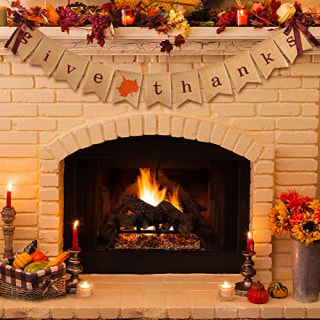 Threemart Thanksgiving Burlap Banner