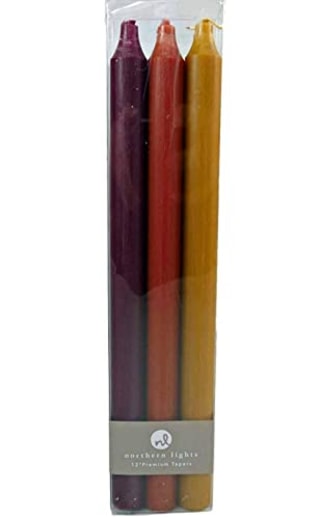 Northern Lights Autumn Harvest Taper Candles (Set of 6)
