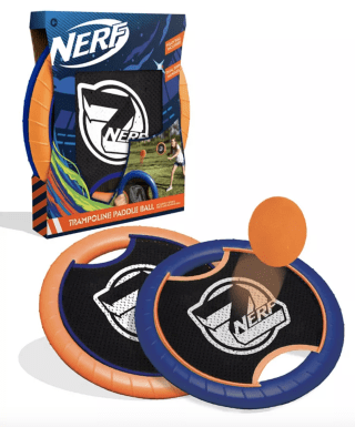 Nerf Trampoline Paddle Ball and Frisbee Set