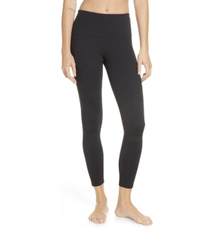 Zella Moto Ribbed High-Waist Leggings