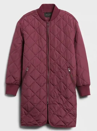 Banana Republic Long Quilted Jacket