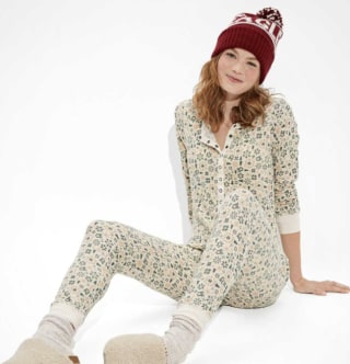 American Eagle Thermal PJ Onesie