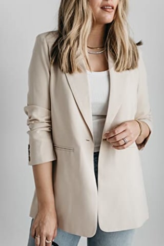 The Drop Women's Sandstorm Single Breasted Blazer