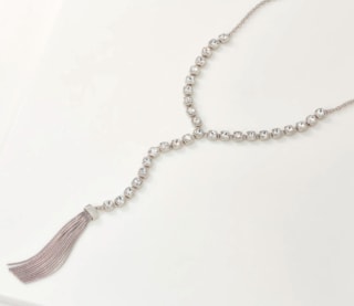 Susan Graver Reversible Cushion Cut Y Necklace with Tassel