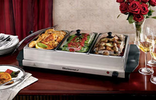 Elite Gourmet Triple Buffet Food Warmer