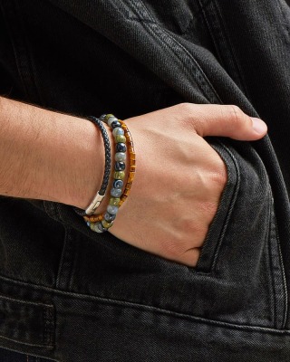 Cade Oxidized Sterling Silver Corded Bracelet