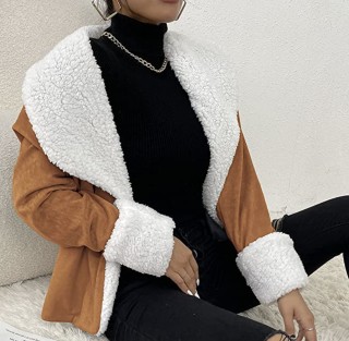 Prettygarden Casual Fuzzy Fleece Jacket Cardigan