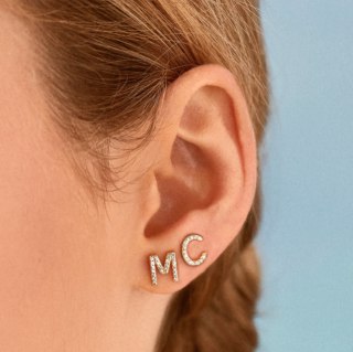 BaubleBar Alpha 18K Gold Single Earring