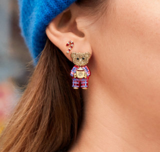 BaubleBar Cocoa Bear Earrings