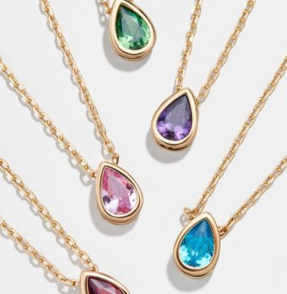 BaubleBar Nadine 18K Gold Birthstone Necklace