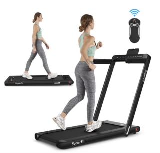 SuperFit 2.25HP 2 in 1 Dual Display Folding Treadmill