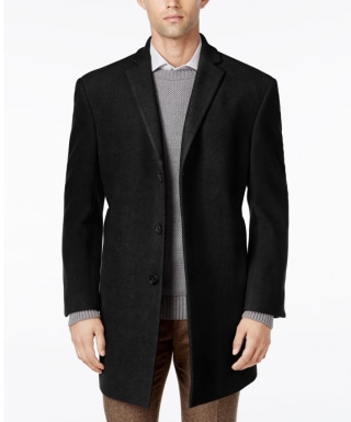 Calvin Klein Men's Prosper Wool-Blend X-Fit Overcoat