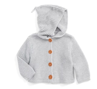 Baby Organic Cotton Hooded Cardigan