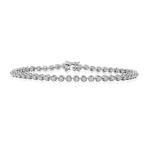 1.95 CT. T.W. Diamond Bracelet in 14K White Gold
