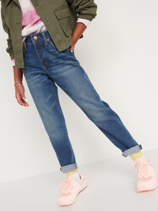 High-Waisted O.G. Straight Built-In Warm Jeans for Girls