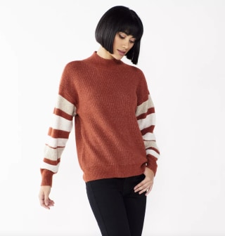 Nine West Mockneck Drop Shoulder Sweater