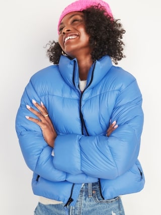 Water-Resistant Frost Free Short Puffer Jacket for Women