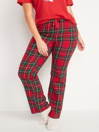 Matching Printed Flannel Pajama Pants for Women