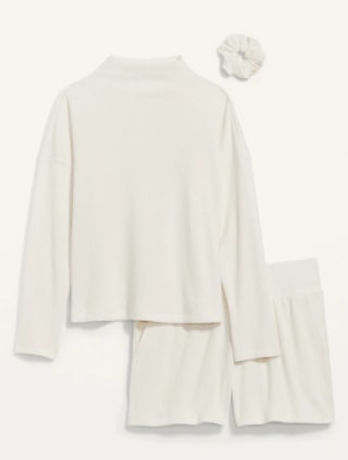 Plush Rib-Knit Pajama 3-Piece Set