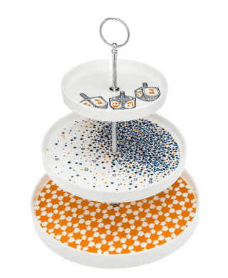 Godinger Chanukah 3-Tier Serve Tray