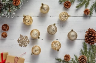 Holiday Traditions Gold Shatterproof Ornaments