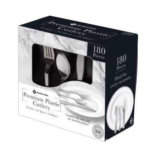 Premium Silver-Look Cutlery Combo
