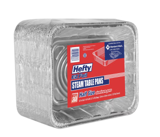Hefty EZ Foil Half-Size Disposable Steam Table Pans