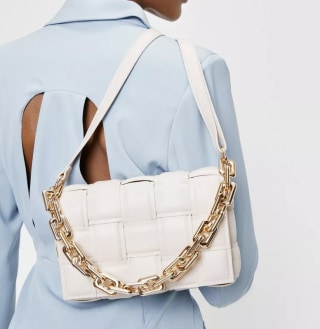Nasty Gal Woven Chunky Chain Shoulder Bag