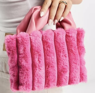 Asos Faux Fur Grab Clutch Bag