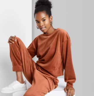 Wild Fable Velour Pullover Sweatshirt