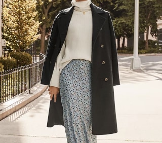 Ann Taylor Textured Double Breasted Coat