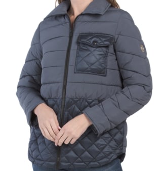 Bernardo Mixed Media Mid Weight Puffer Jacket