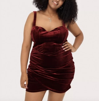 Velvet Corset Cami Mini Dress