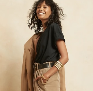 Banana Republic Supima Boxy Cropped T-Shirt