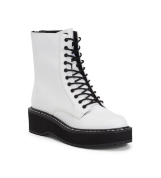 Back-Zip Combat Boots