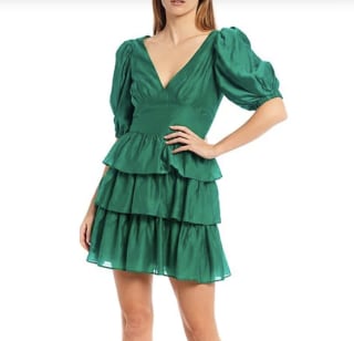 Wayf Voile Tiered Minidress