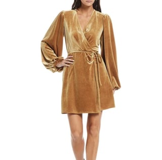 Gianni Bini Leighton Velvet Wrap Dress