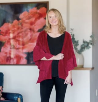 The Pioneer Woman Open-Front Poncho with Ruffled Sleeves