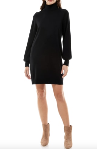 Morela Long Sleeve Turtleneck Sweater Dress